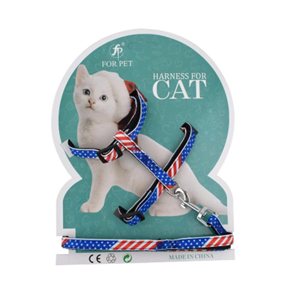 Pet Personalized Cat Collar Harness Leash With Name ID Tag Adjustable Pet Traction Kitten Collar For Cat Harness Belt Pet Personalized Cat Collar Harness Leash With Name ID Tag Adjustable Pet Traction Kitten Collar For Cat Harness Belt