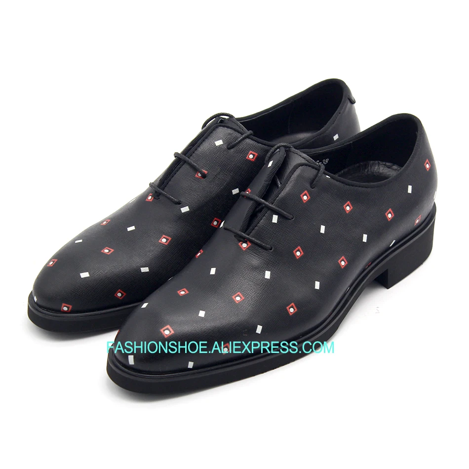 

White Red Weave Point Formal Business Shoes for men Flat heel Full Grain Leather Mens Formal Suit Shoe