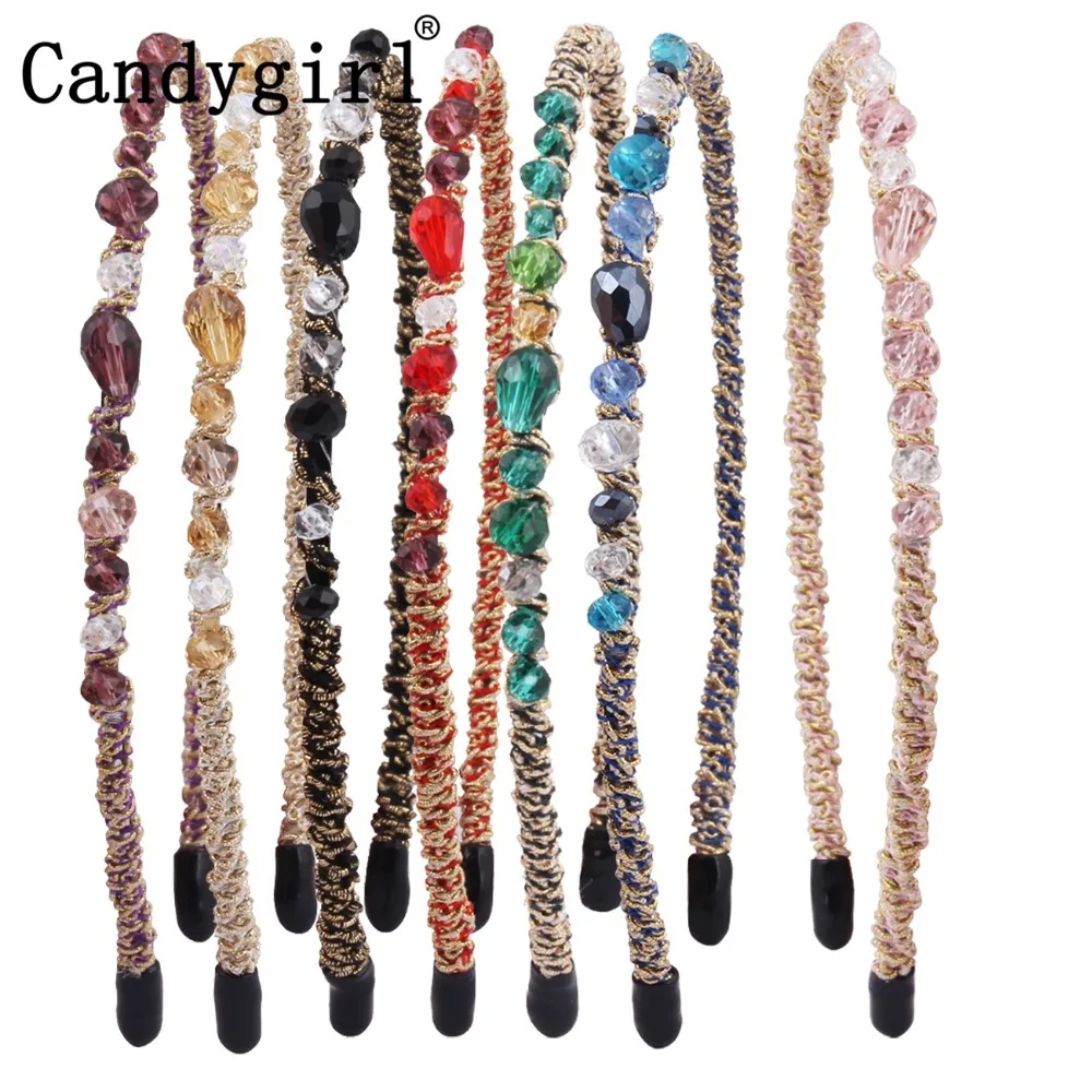 

119pcs Crystal Headbands Girl Women Rhinestone Hairbands Headdress Pearl Bridal Hairwear Accessories Hair Headwear scrunchie