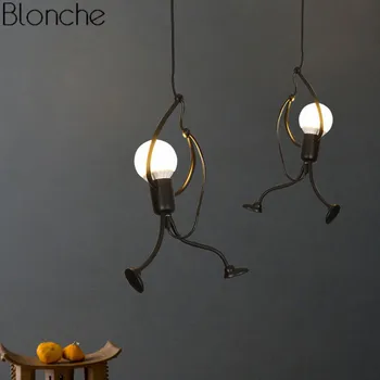 

Nordic Led Pendant Lights Iron lustre Fixtures loft Industrial Hanging Lamp Kitchen Living Room Luminaire Hotel Home Decor Black