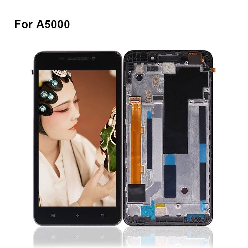 10pcs/lots For LENOVO A5000 LCD Display Touch Screen with Frame Lenovo A 5000 Assembly Digitizer | Мобильные телефоны и