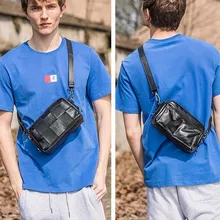 Маленькая сумка для отдыха для мужчин рука взять посылка Малый Сумка на одно плечо Двусторонняя черная Грудь талии клатч