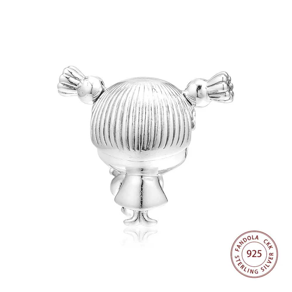 Очаровательный браслет Pandora с косичками для девочек, серебряные бусины 925 пробы для изготовления ювелирных изделий, День матери