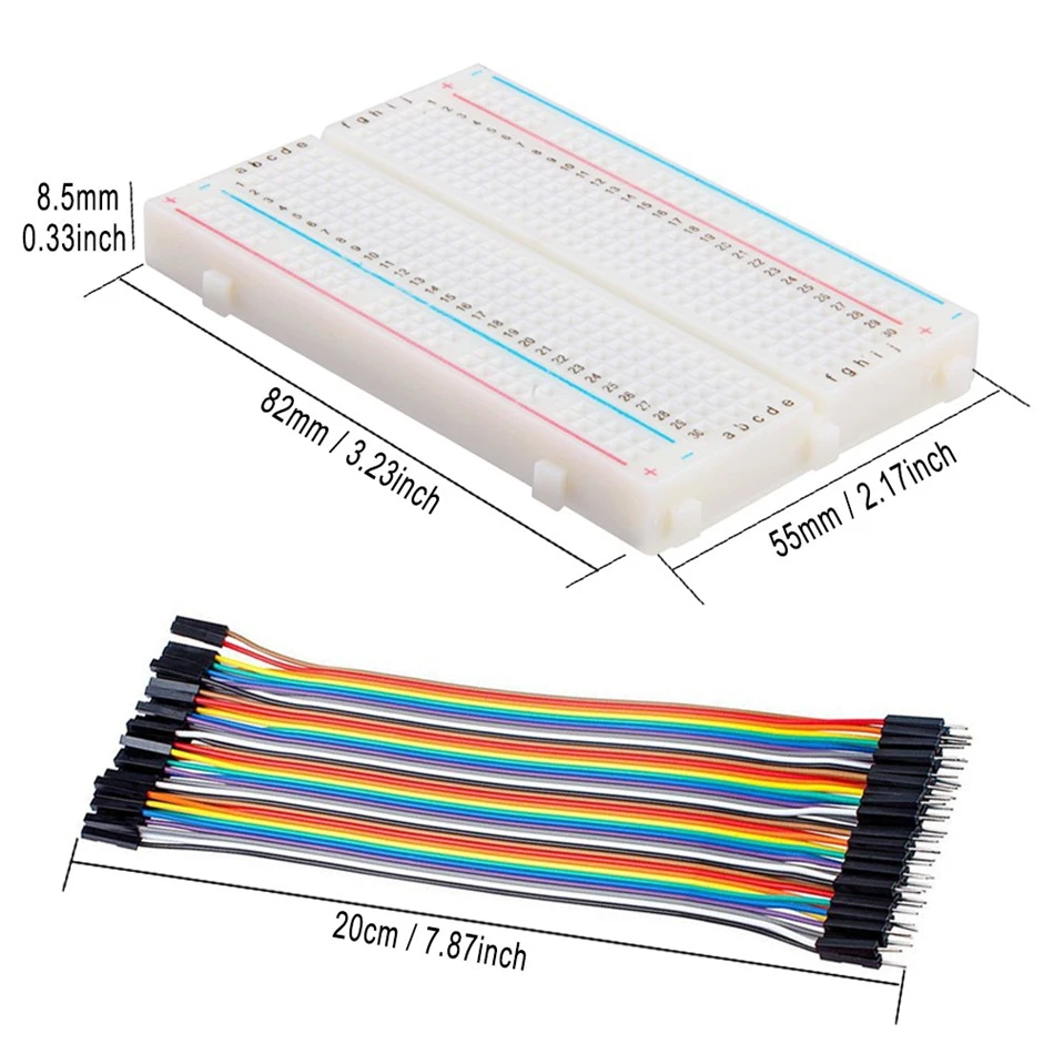 3 шт. 400 tie/pin/беспаечная макетная плата с точками/PCB для Arduino 120 Dupont Jumper провод starter