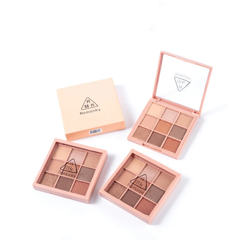 

New9-Color Makeup Eyeshadow Tray Pumpkin Color Earth Color Matte Makeup Eyeshadow Pearl Eyeshadow Waterproof Easy To Wear Makeup