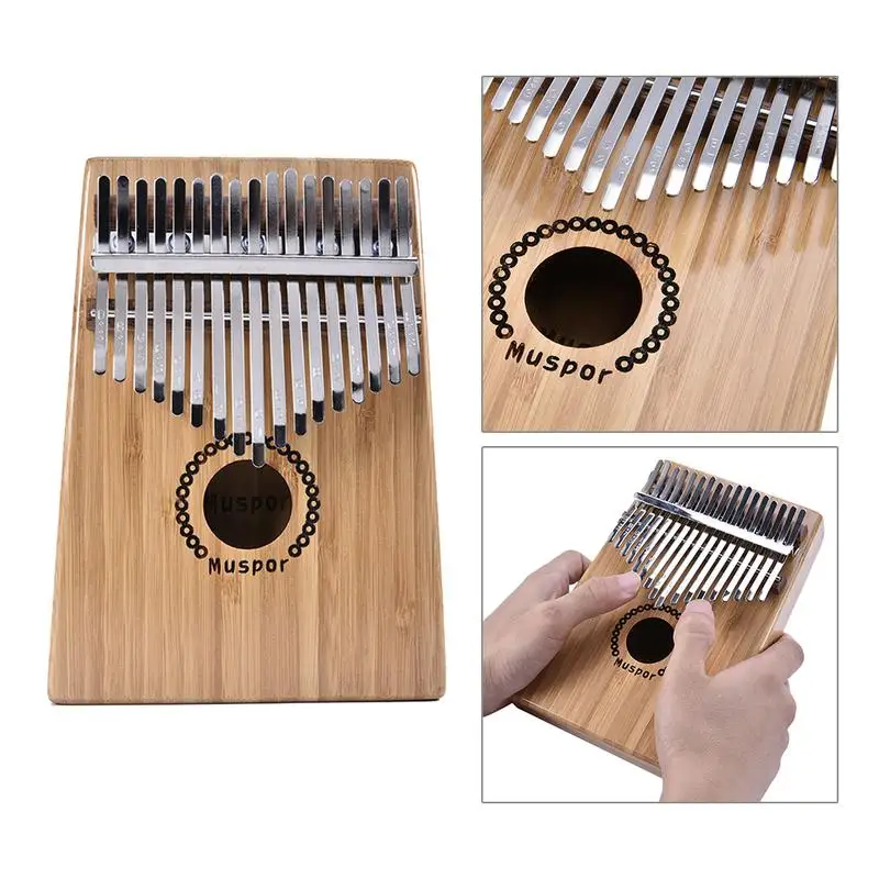 17 ключ калимба Bamboo Thumb пианино палец Mbira с чехлом Рождественский подарок|Пианино| |