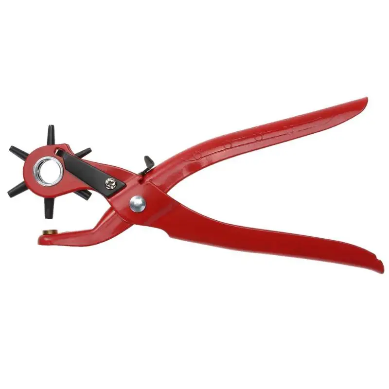 

New Revolving Punching Stitching Plier Punch Tool Round Hole Perforator For Leather Strap Watch Band Belt Hollow Puncher