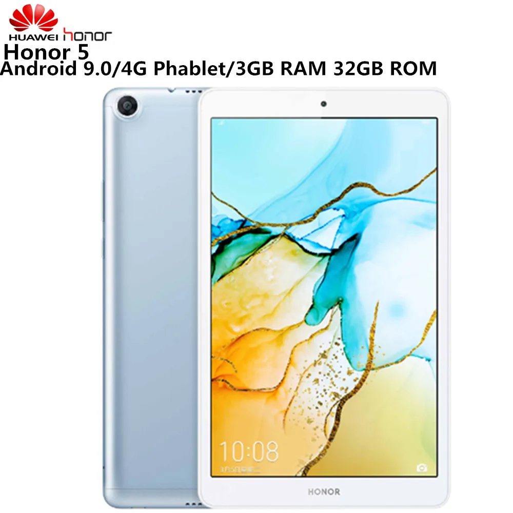 

HUAWEI Honor 5 4G Tablet Phablet Android 9.0 8.0 Inch Hisilicon Kirin 710 Octa Core 1.7GHz 3GB 32GB 8.0MP Camera Fingerprint ID