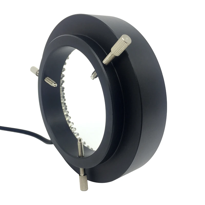 Adjustable 144 LED Ring Light Source Stereo Microscope Top Supplementary Illumination with Diffuser White Lighting Inner 72 mm
