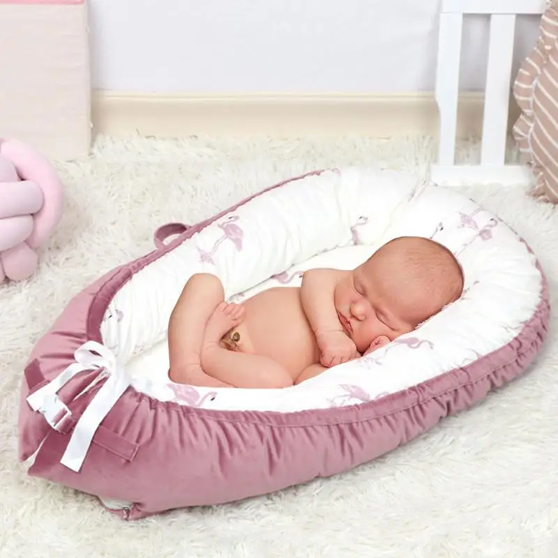 Baby Bed Mattress Newborn Uterus Crib Flannel Cotton Velvet