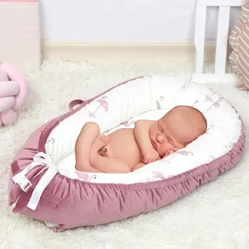 

Baby Bed Mattress Newborn Uterus Crib Flannel Cotton Velvet Detachable Comfortable Sleep Blanket Light And Easy To Carry