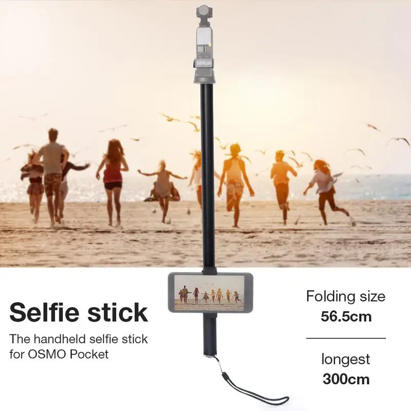 Выдвижная селфи палка со съемной подставкой для DJI OSMO Pocket Insta 360 ONE X универсальный