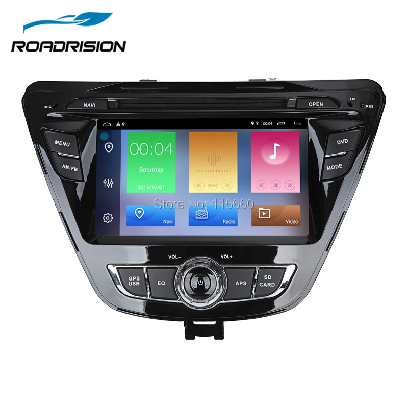 

RoadRision 2din 7inch Android 8.1 Car DVD Multimedia Player for Hyundai Elantra 2013-2015 GPS WIFI Stereo Navigation Bluetooth