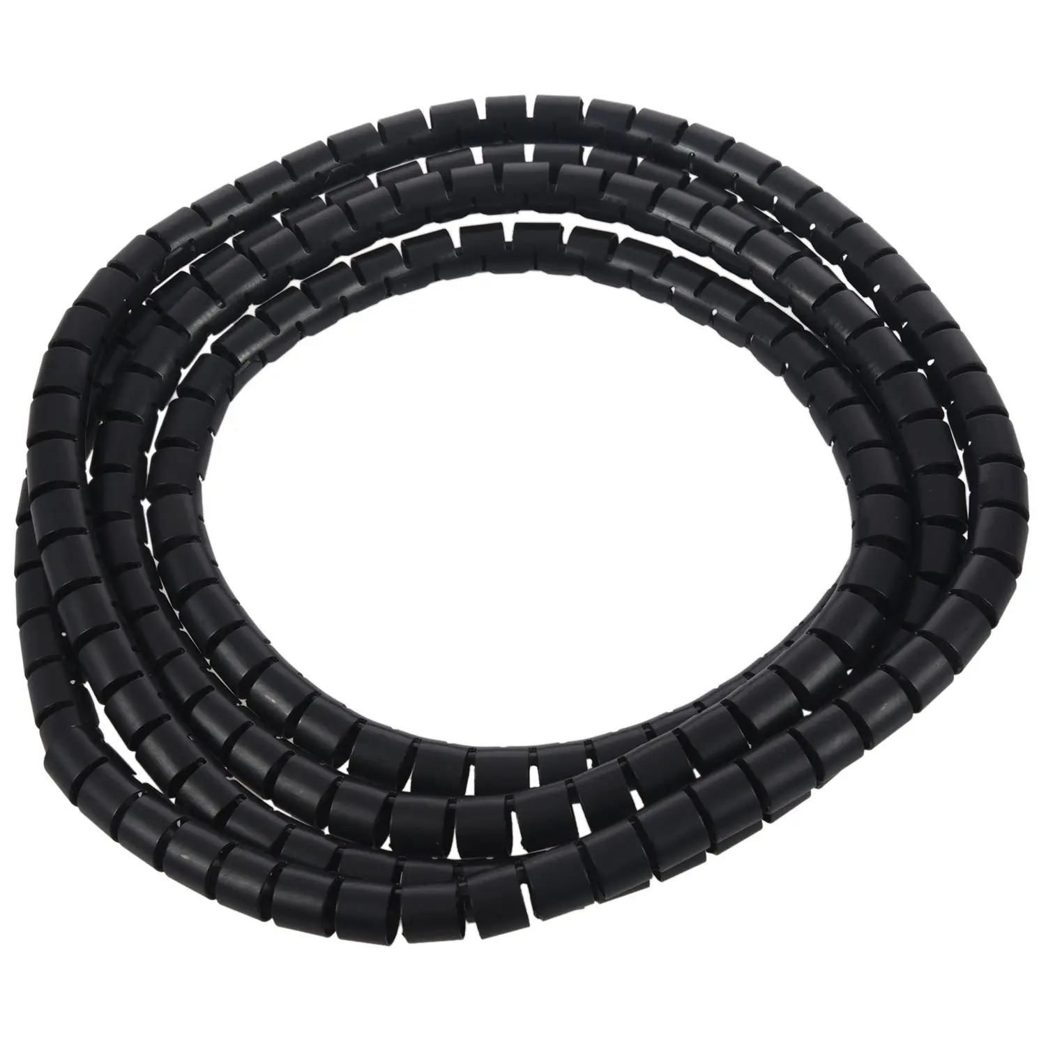 

Hot TTKK 2m 10mm Interior Dia. Black Spiral Sheath Cable Organizer Coverage