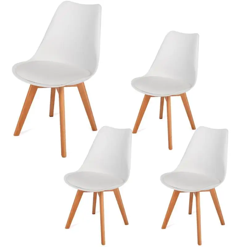 

4pcs Bar Stool Nordic Modern Minimalist Home Solid Wood High Stool Bar Stool Bar Chair Leisure Back Chair Stool