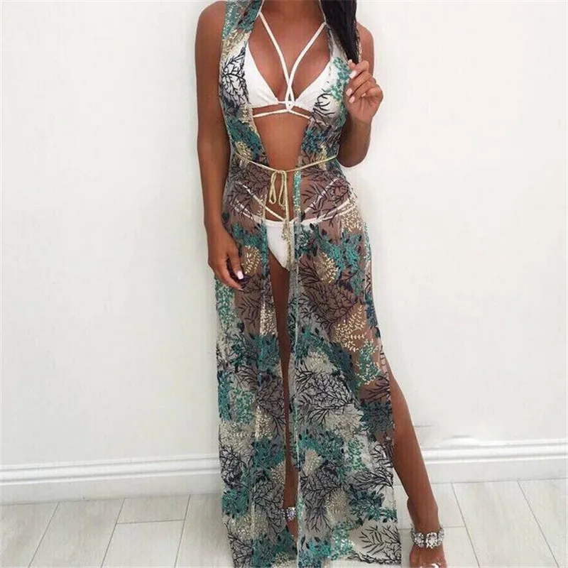 

Women SwimwearBathing Suit Lace Crochet Bikini Cover Up 2019 Newest Hot Sale Summer Beach Dress pareo biquinis feminino 2019