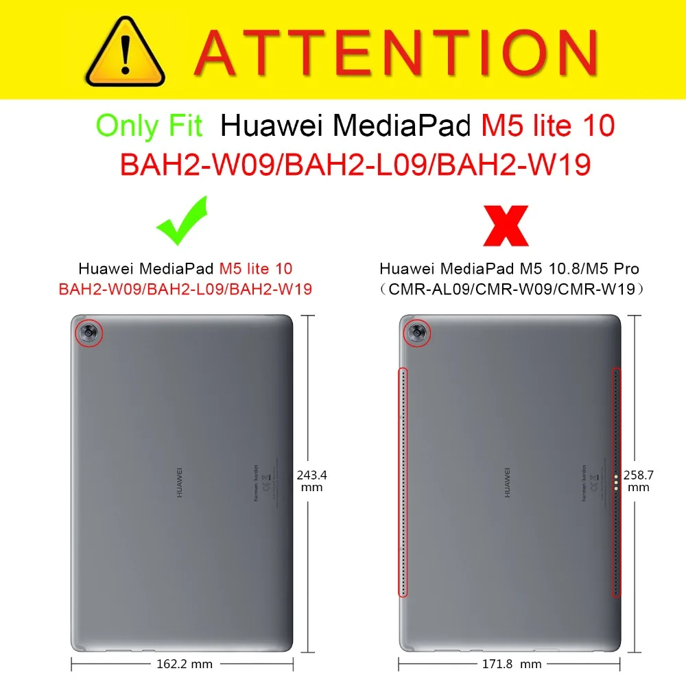 Детский чехол для Huawei MediaPad M5 lite 10 BAH2 W19/L09/W09 1 дюйма подставка планшетного ПК huawei