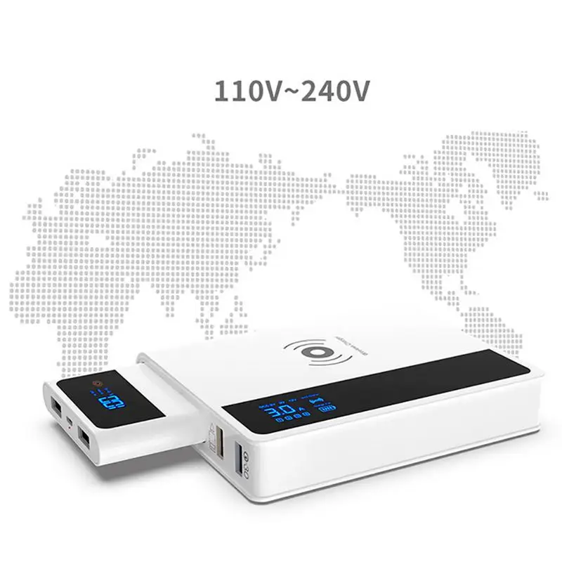 

QC3.0 3 In 1 5000mAh Mobile Power 10W Wireless Charger Modular LCD Digital Display For Smart Phone Tablet QC 3.0 Fast Charging