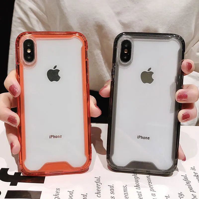 

TIKITAKA Clear Case For iPhone X 6 6S 7 8 Plus XR XS Max Soft Silicone Bumper Back Cover For Samsung S9 S10 Plus Shockproof case