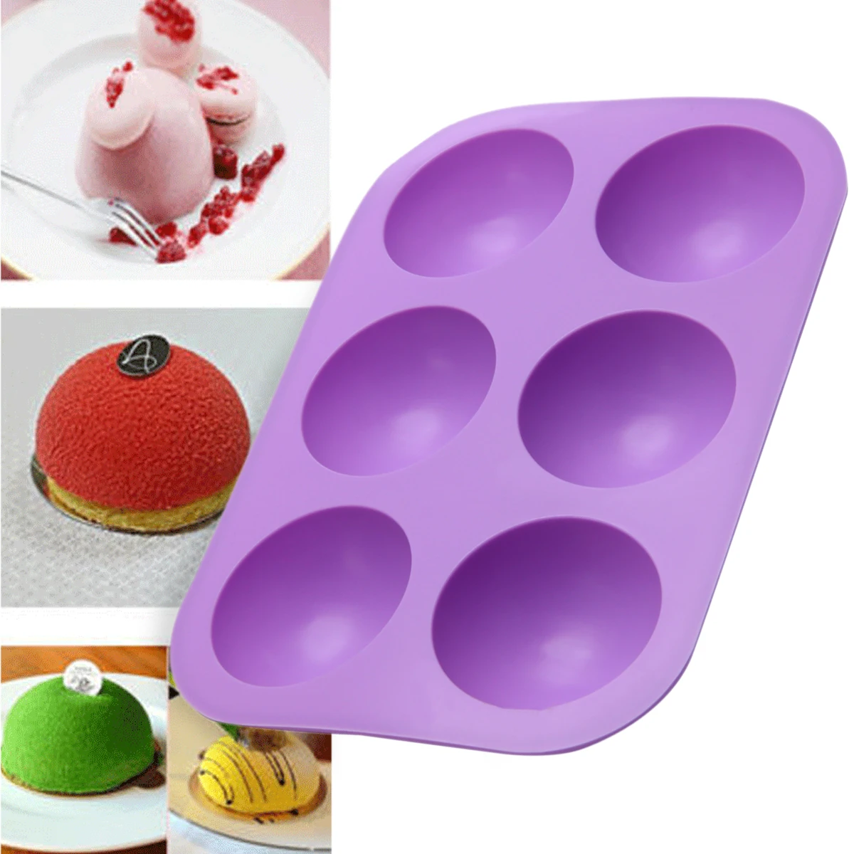 1 шт. DIY силиконовые полусферические формы для шоколада кекса выпечки