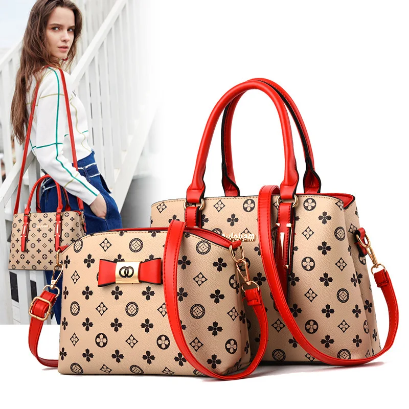 

Mother Take The Hand Bill Of Lading Shoulder Package Messenger Woman Package Fund Concise Leisure Time Flower Material Package