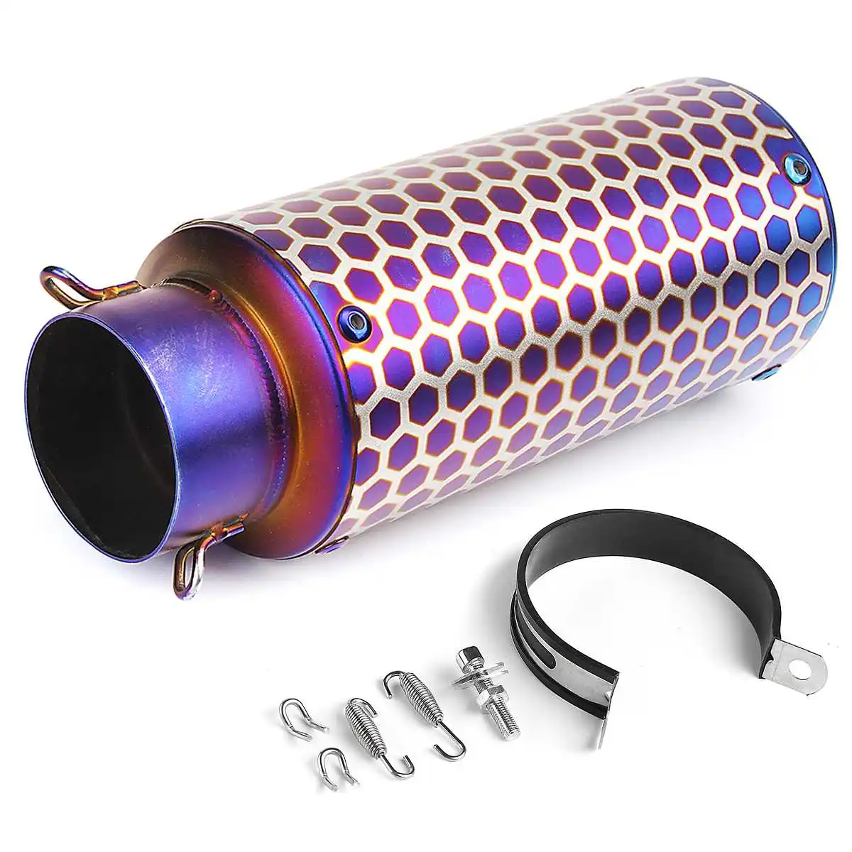 Buy 61mm Stainless Steel Purple Motorcycle Motorbike