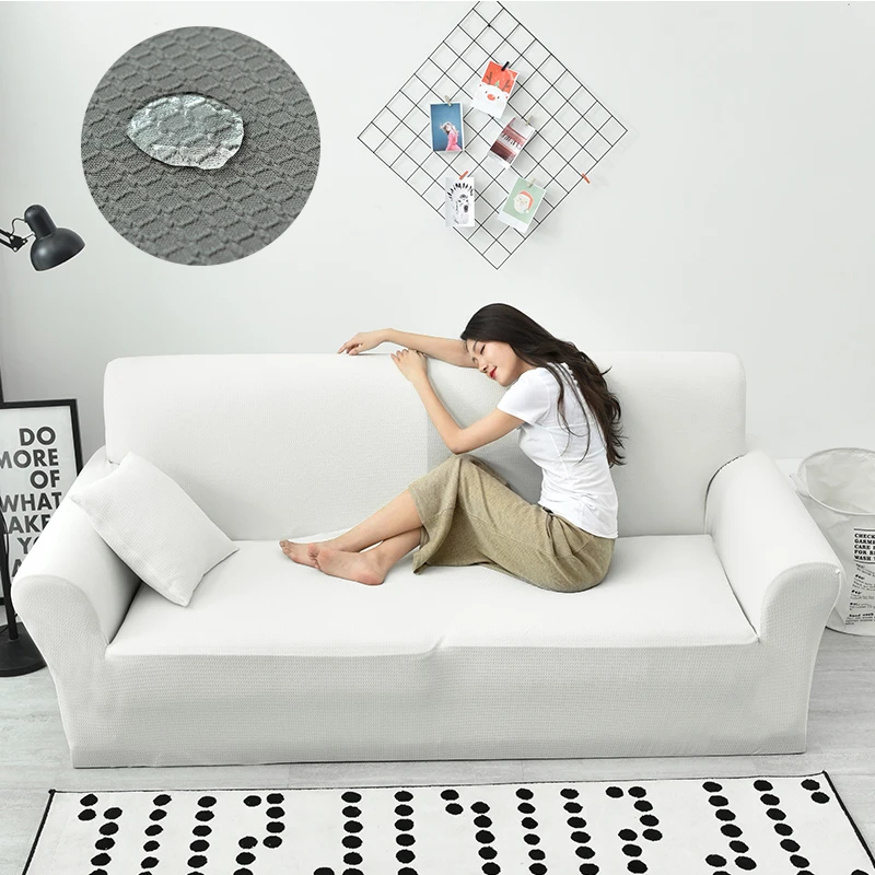 

Waterproof Modern 1/2/3/4 Seater Sofa Cover Elasticated Armchairs Cover Office Sofas SlipcoverNFurniture Covers For Living Room