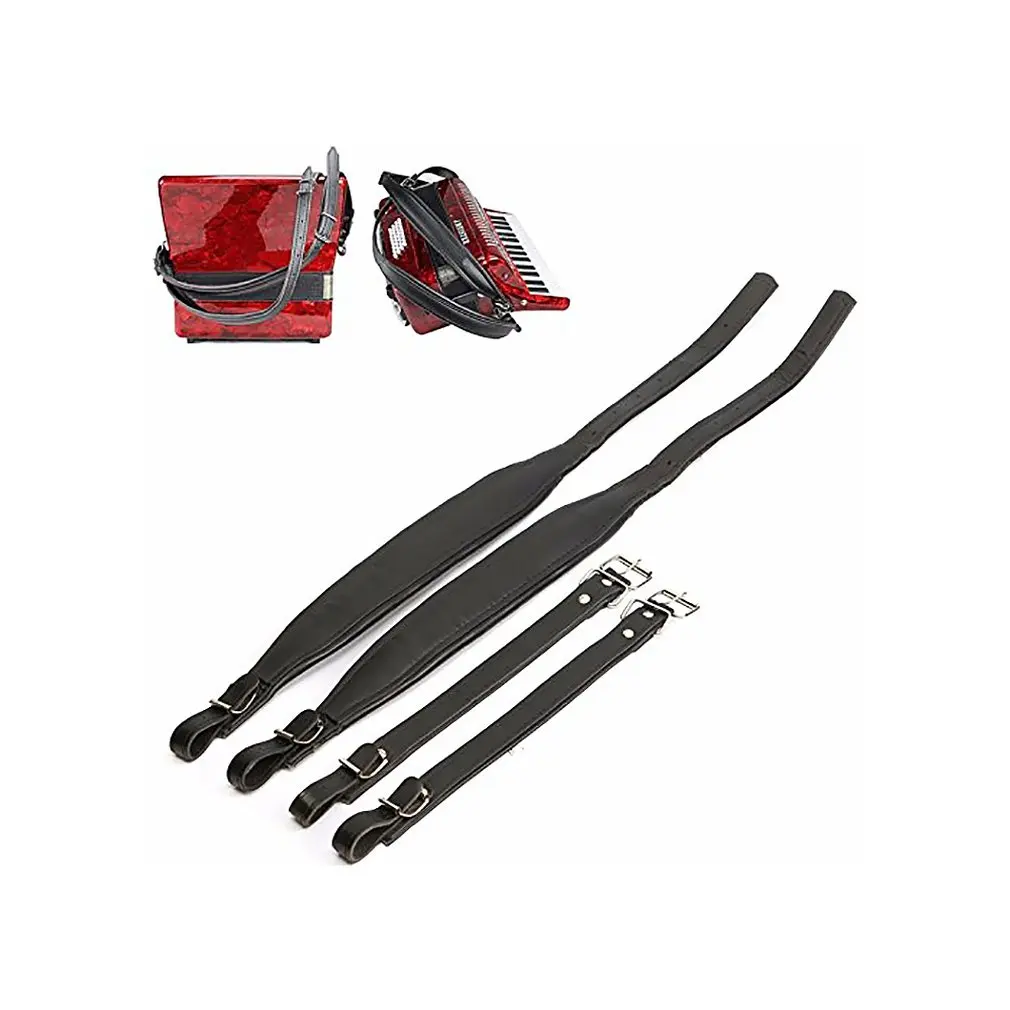 Billige 1 paar Einstellbare PU Leder Akkordeon Riemen Komfortable Schulter Arm Straps Gürtel für 16 120 Bass Akkordeons