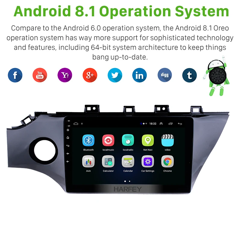 Excellent Harfey 2Din Car GPS Navi Stereo for KIA RIO K2 2017 2018 10.1" HD Touchscreen Car Multimedia Player with SWC Head Unit Bluetooth 1 Excellent Harfey 2Din Car GPS Navi Stereo for KIA RIO K2 2017 2018 10.1" HD Touchscreen Car Multimedia Player with SWC Head Unit Bluetooth 1