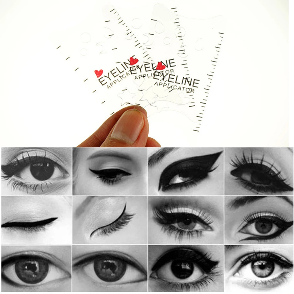 

New Makeup Eyeliner Card Eye Liner Stencil Model Template Shaper Tools