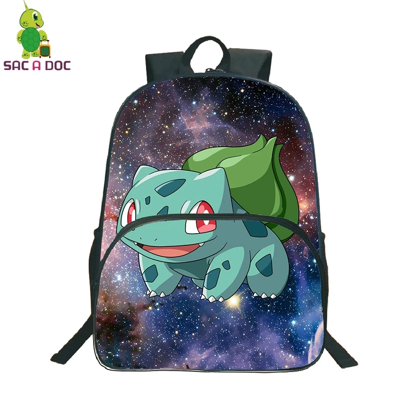 Pokemon Bulbasaur Galaxy Universe Space Backpack Children School Bags Women Men Daily Backpacks Pokemon Travel Shoulder Bag