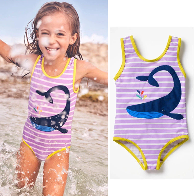 

2018 Girls Whale One Piece Swimsuit Summer Kids Girls One Piece Swimwear Bathing Suit Swimsuit Bikini Beachwear Maillot De Bain