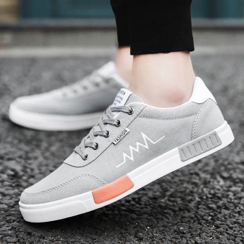 2019 New Spring Summer Canvas Shoes Men Sneakers Low Top Black Shoes Men's Casual Shoes Male Brand Fashion Sneakers