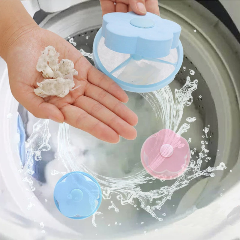 

Mesh Filter Bag Laundry Ball Flower Shape Dirty Fiber Collector Removal Catcher Washing Machine Filtration Lint Remover Hair