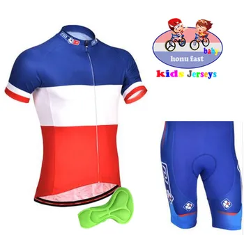 

2020 Children Pro team FDJ cycling jerseys Bicycle maillot breathable Ropa Ciclismo kids Short sleeve quick dry bike clothing