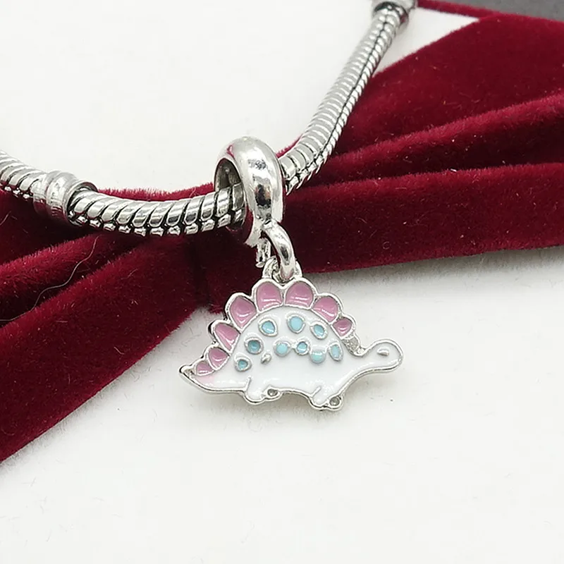 TTBEADS 1 шт. серебряные CZ Европейские Бусины шармы динозавра подходит для 925