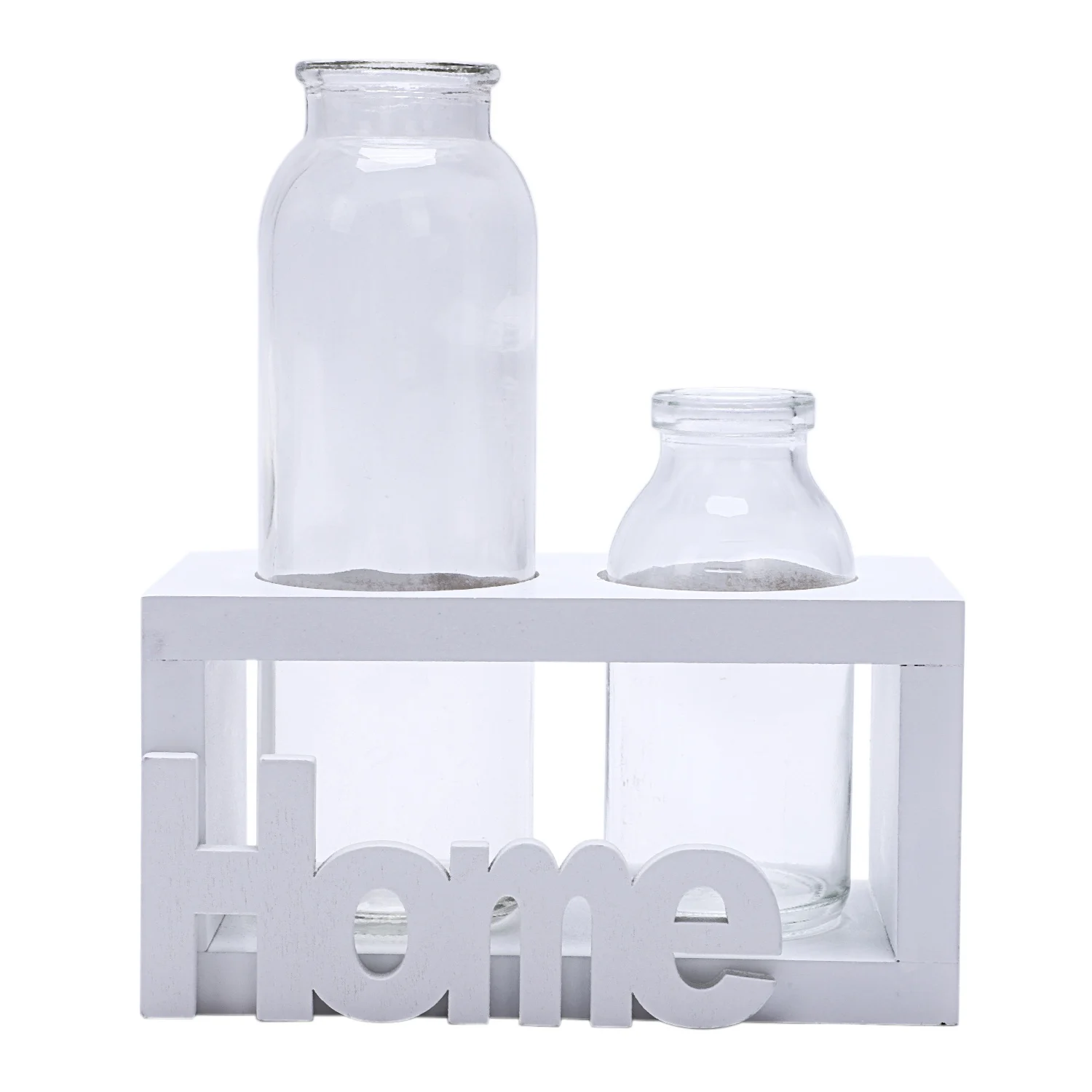 Hot Sale Nordic Test Tube Glass Vase Hydroponic Vase Wooden Frame