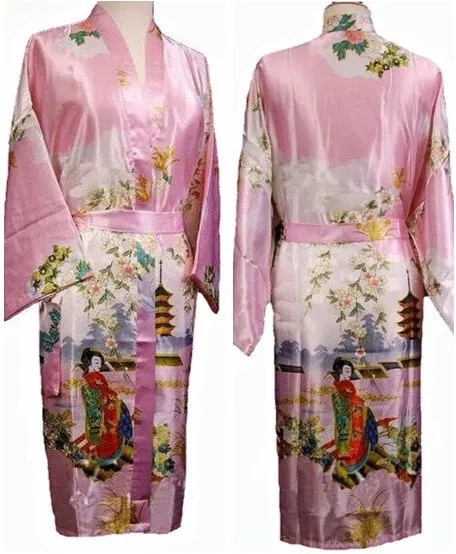 Новое поступление, черный китайский женский шелковый халат, кимоно, банное платье, Весенняя женская пижама, ночная рубашка, Размеры S M L XL XXL XXXL Zhs02E