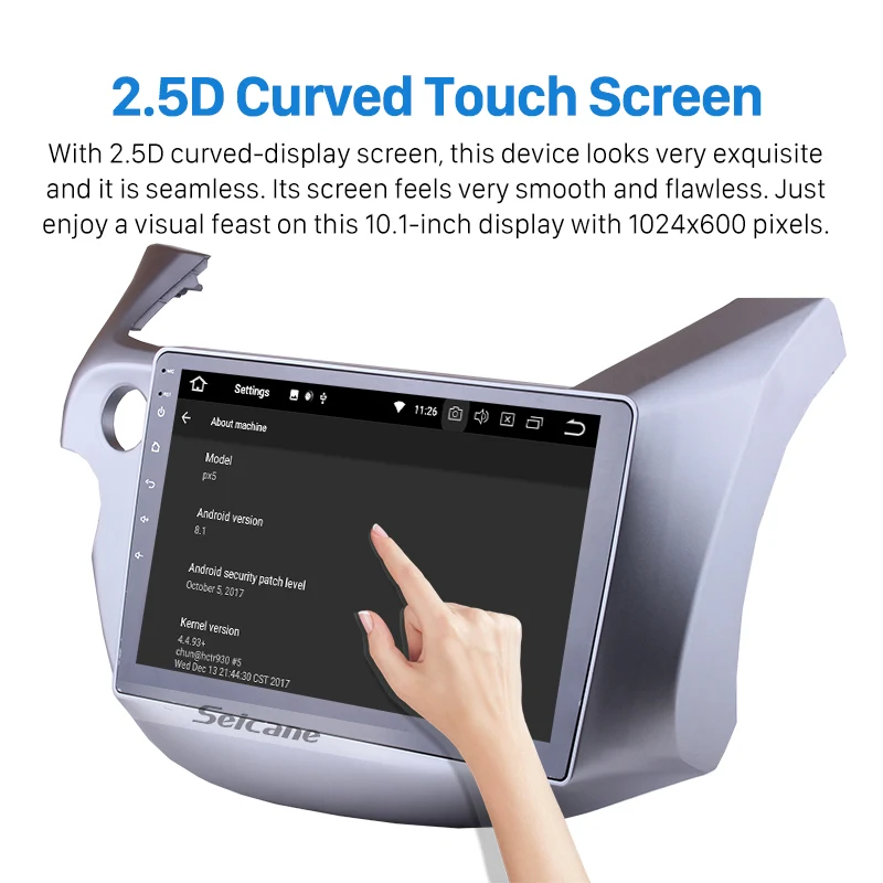 Sale Seicane 10.1 inch Android 8.1/8.0 1Din Car Radio For 2007-2013 Honda FIT Touchscreen GPS Multimedia Player Wifi Head Unit 2