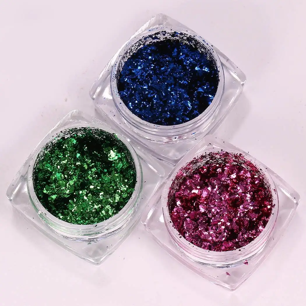 Украшение порошок блеск зеркало Пигмент для ногтей Art Nail Flakes Sequins|Блестки ногтей| |