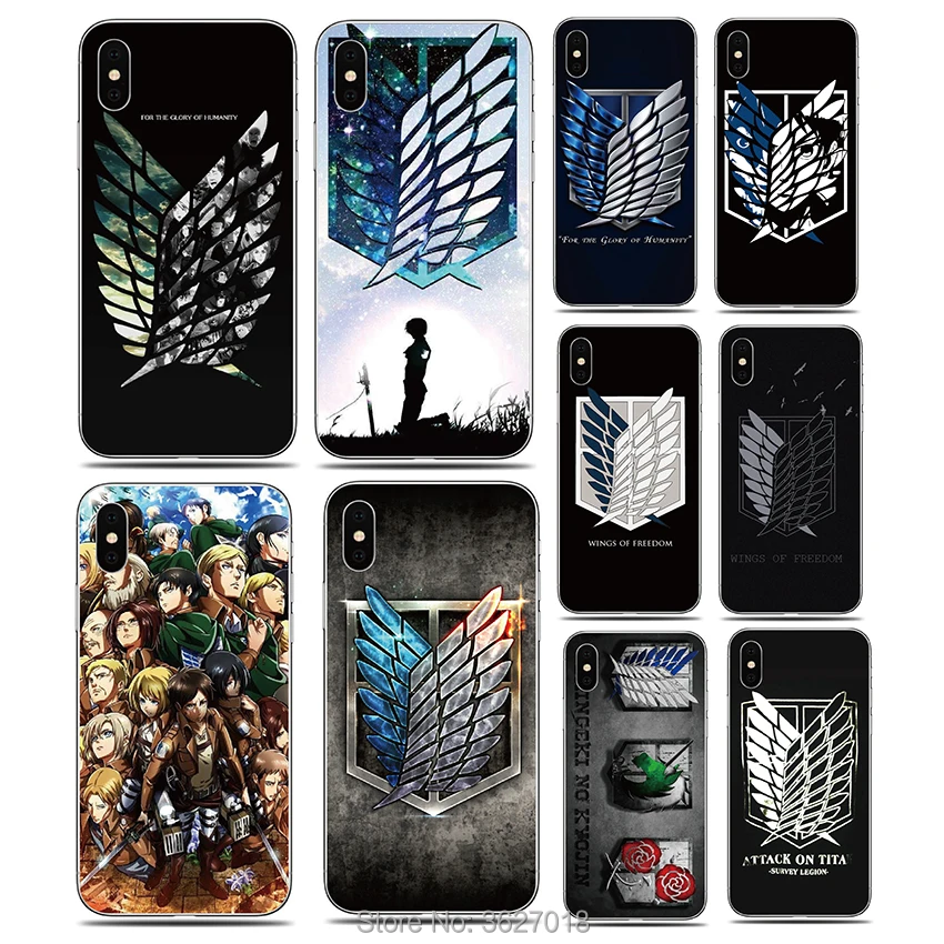 

For Wiko Lenny 5 4 3 Jerry Tommy Harry Sunny 2 3 Plus View 2 Go XL U Feel Lite Attack on Titan soft TPU Silicone Cases
