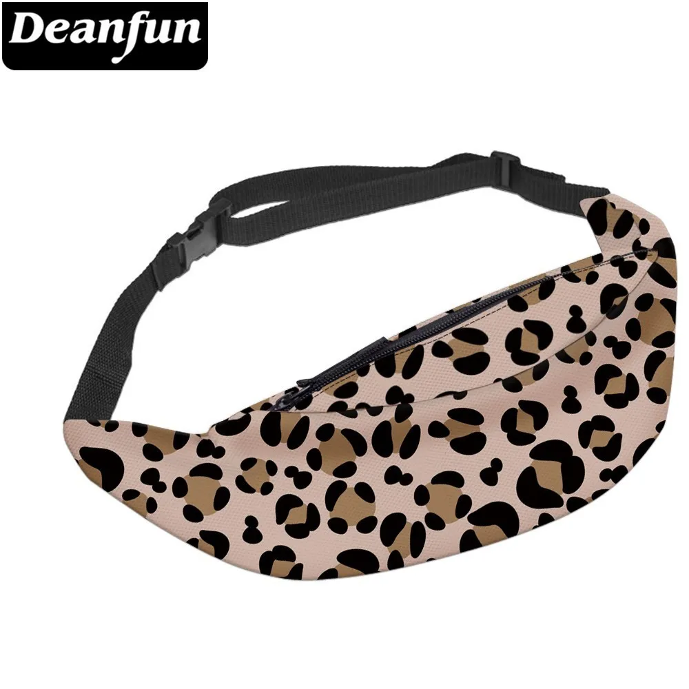 

Deanfun Leopard Pattern Fanny Pack for Women Soft Polyester Water Resistant Adjustable Waist Pack Travel Dropshipping YB-73