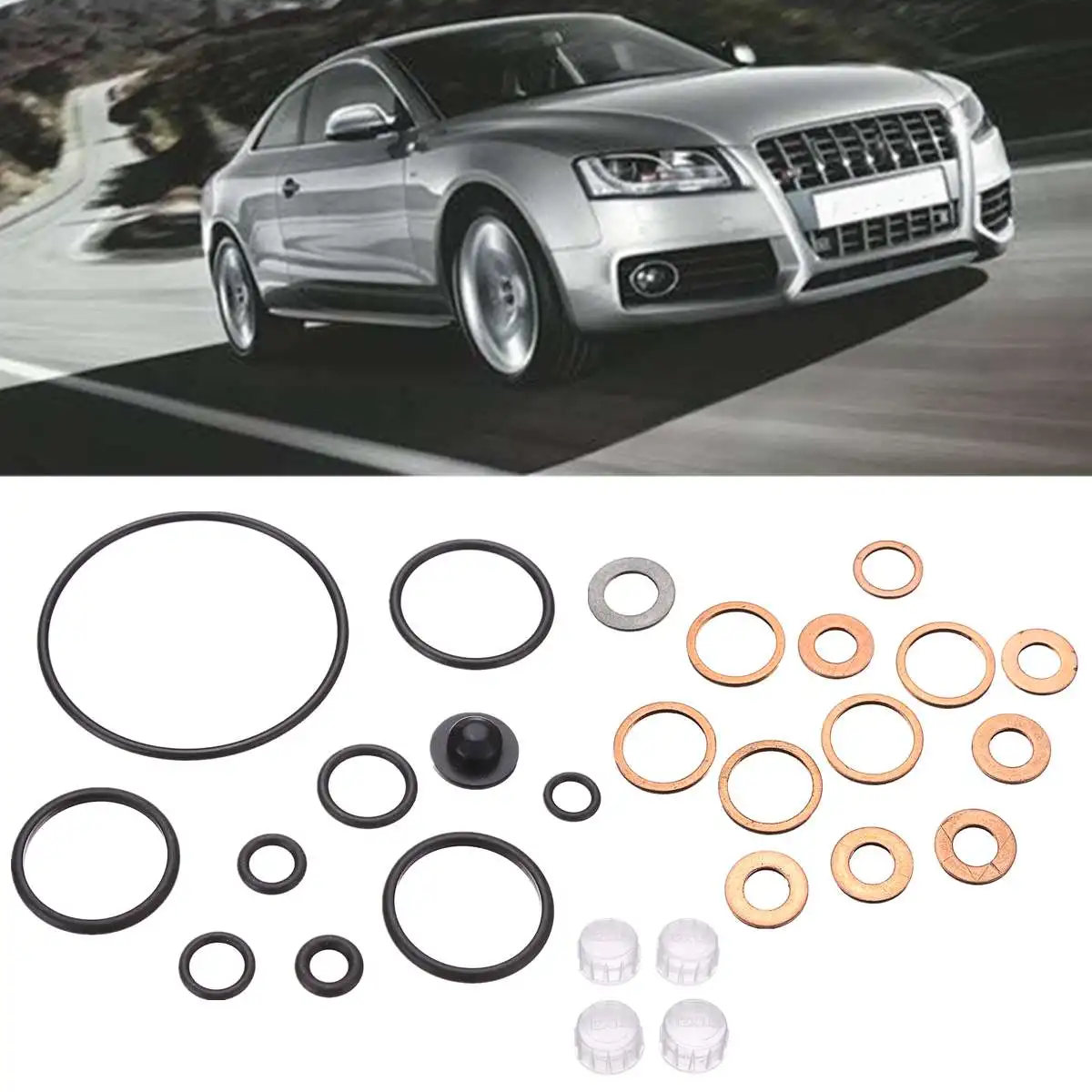 

Plastic Black Oil Injector Seal Component Repair Kit for VP37 2467010003 for Audi 1.9 TDI / 2.5TDI for BMW tds for Mercedes