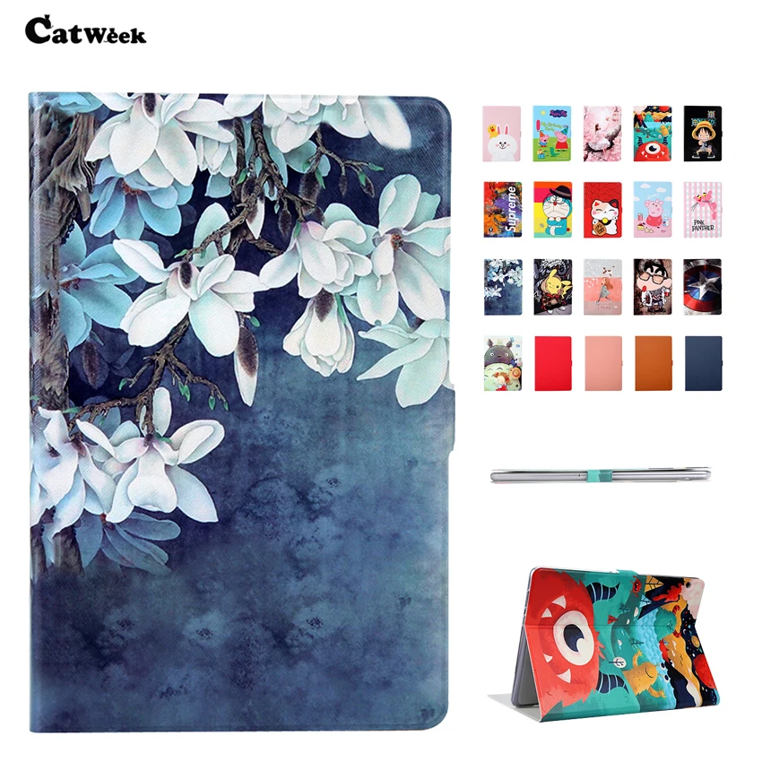 

T5 10 PU Leather Case Cover Slim Print Shockproof Protective Stand For Huawei MediaPad T5 10.1'' Smart Sleep Tablet Skin Fundas