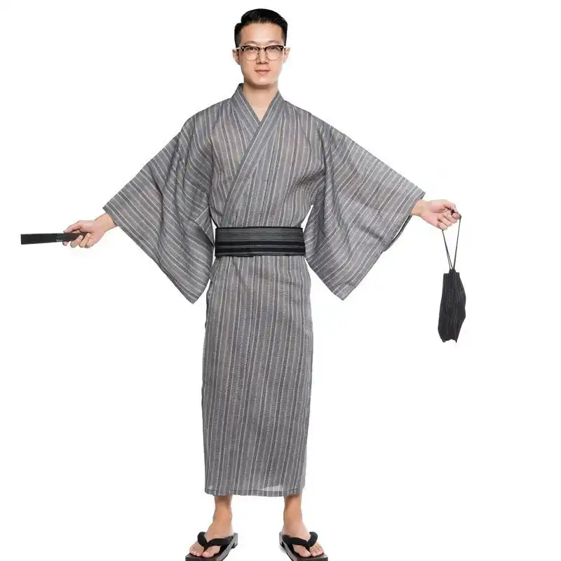 2019 Winter Male Cool Traditional Japanese Kimono Men's Thicken Cotton