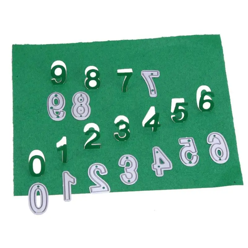 10pcs 0 9 Numbers Cutting Dies Stencils for Scrapbooking DIY Photo