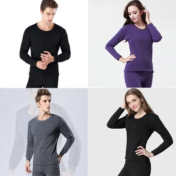 

Love 2Pcs thermal underwear long thermo for warm male set thick velvet johns men/women FEACD