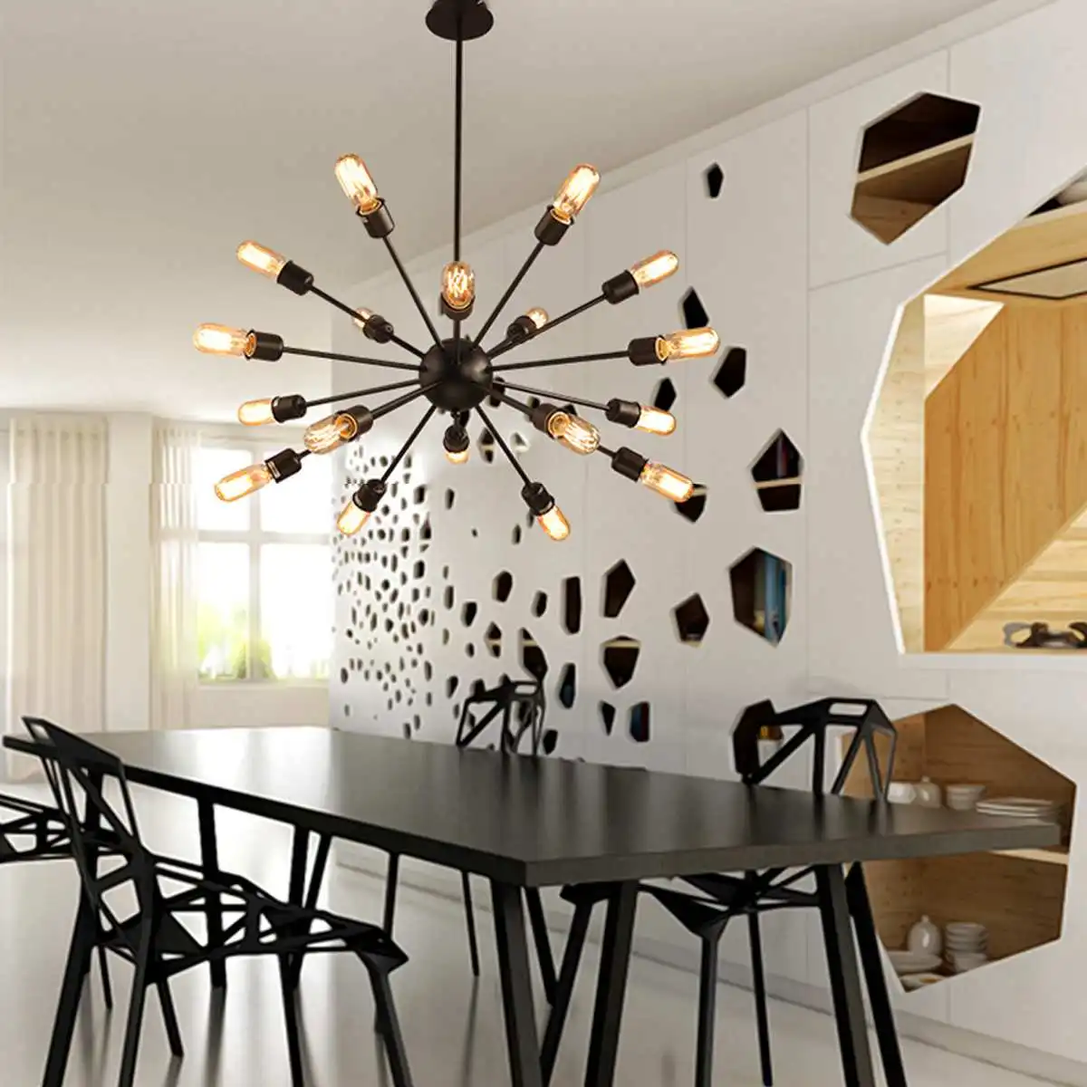 

Smuxi 18 Heads Industrial Vintage Home Restaurant Ceiling Chandelier Light Pendant Lampshade Fixture