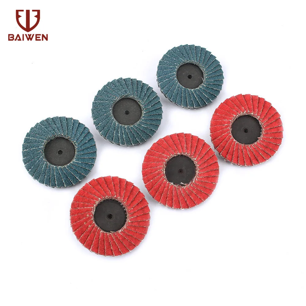 

6Pcs 2" 55mm Flap Disc For Metal Grinding Blending Finishing Alumina Zirconia Angle Grinder Sanding Disc