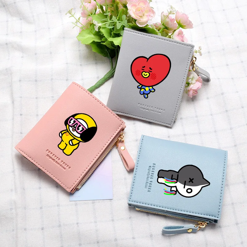 

Kpop Kpop Female Wallet Short Fund Wallet Fresh Lovely Ma'am Wallet Student Change Package Female Purse Merchandise